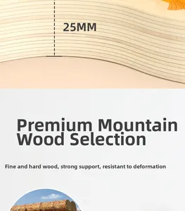 Detailansicht von 25mm dickem Lindenholz für pädagogische Zahnraduhr-Spielzeuge aus Holz