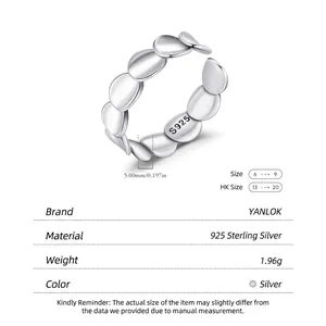 S925 sterling silver irregular fish scale ring with 1.96g weight and 5.0mm width specs