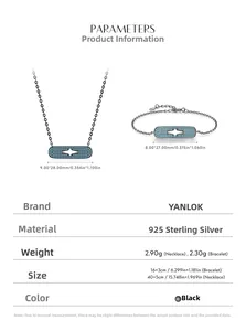 Detaillierte Spezifikationen für S925 Silber Stern Anhänger Halskette und Armband Set