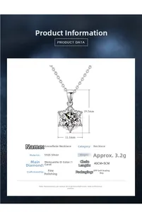 Detailed view of S925 silver snowflake pendant set with 1 carat moissanite diamond
