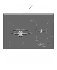 Détail du bracelet attrape-rêves en argent 925 avec une pierre de moissanite étincelante