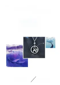 Detailed close-up of 925 sterling silver mermaid tail necklace with sparkling crystal inlay