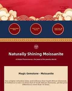 Infographie détaillée montrant l'argent sterling S925 et la qualité des pierres moissanite