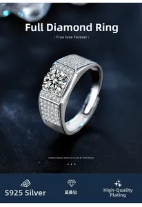 Macro detail of S925 sterling silver moissanite ring with luxury paved diamond setting