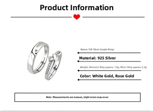 Detail of 925 sterling silver Mobius rings with S925 stamp and cubic zirconia stones