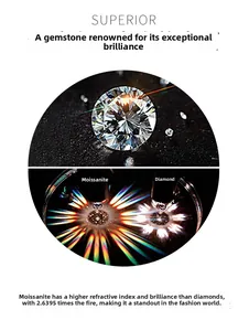 Moissanite sparkle comparison showing 2.6395 times higher fire intensity than diamond