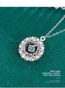 Detail of S925 sterling silver dreamcatcher pendant with nano-silver plating process