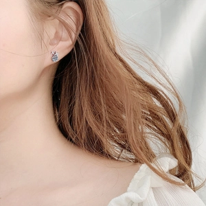 925 Sterling Silver Star Moissanite Stud Earrings with bright round-cut center stone