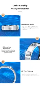 Macro detail of moissanite silver ring with bezel setting and high-polished finish