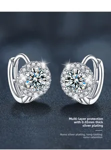Macro detail of silver sunflower earrings showing multi-layer plating for lasting shine