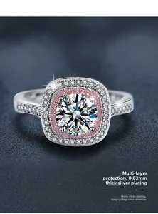 Détail d'une bague en argent s925 avec placage nano multicouche pour une tenue de couleur durable
