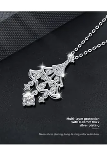Détail macro du pendentif sapin de Noël en argent S925 avec finition nano-plaquée durable