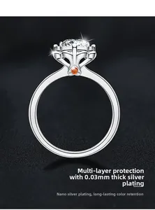 Macro detail of silver-plated engagement ring with nanoscopic coating and orange heart stone