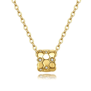 Collier Pendentif Nid d'Abeille en Argent Sterling S925 Moissanite Femme Chaîne de Clavicule Géométrique Bijoux Avec Certificat GRA
