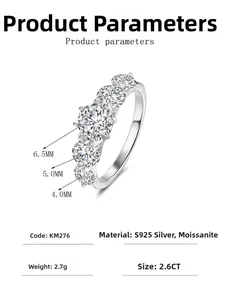 Dettaglio macro dell'anello in argento 925 con specifiche tecniche delle pietre moissanite
