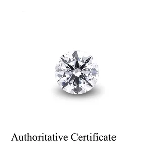Sparkling 1-carat round brilliant cut moissanite gemstone with heart and arrow pattern