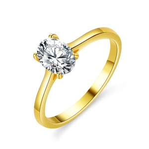 Bague en Argent Sterling 925 Moissanite pour Femme Coupe Ovale 1 Carat Moissanite Incrusté Plaqué Or 14K Luxe Mariage Bijoux Bague