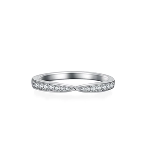 S925 Sterling Silver Moissanite Crossing Ring For Women Minimalist Micro Pave Moissanite Infinity Ring With GRA Certificate