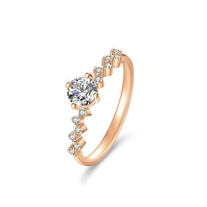 Bague Couronne de Princesse en Argent Sterling 925 Avec Moissanite Zirconia Incrusté Luxe Fiançailles Mariage Bijoux Femme Cadeau