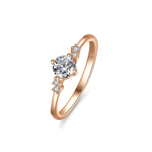Bague Couronne de Princesse en Argent Sterling 925 Moissanite Zirconia Plaqué Or Champagne pour Femme Bijoux Cadeau Fiançailles