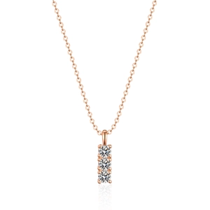 S925 Sterling Silver Moissanite Necklace For Women D Color Moissanite Vertical Pendant Clavicle Chain Minimalist Jewelry Gift