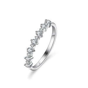 Luxury 925 Sterling Silver Moissanite Ring For Women Floral Sparkle Inlaid Moissanite Anniversary Wedding Ring Jewelry Gift