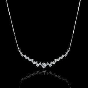 Collana Con Ciondolo Moissanite Sorriso in Argento Sterling S925 per Donna Gioielli Moissanite Intarsiati Con Arco Lusso