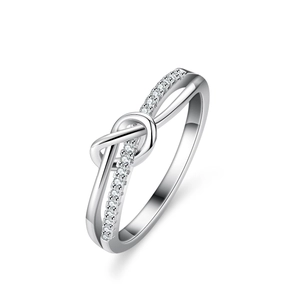 S925 Sterling Silver Moissanite Ring For Women Heart Knot Infinity Design 1 Carat Wedding Engagement Jewelry Anniversary Gift With GRA Certificate