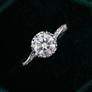 Bague moissanite en argent S925 avec couronne flocon de neige et anneau torsadé pavé
