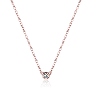 925 Sterling Silver Moissanite Necklace Geometric Bubble Pendant Clavicle Chain White Gold Rose Gold Jewelry For Women