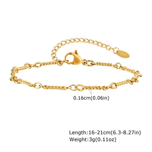 Detail showing gold twisted rope chain and K18 hallmark tag with adjustable lobster clasp