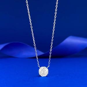 925 Sterling Silver Rose Flower Pendant Necklace Rhinestone Inlaid Fashion Clavicle Chain For Women Elegant Jewelry Gift