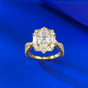 Detailed macro view of S925 sterling silver stamp and oval cut sparkling gemstone ring
