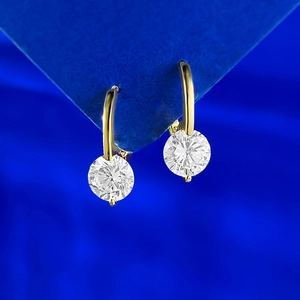 Boucles d'Oreilles Clous en Argent Sterling 925 Strass Rond Or Argent Minimaliste Mode Bijoux pour Femmes Cadeau de Fête