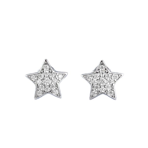 Élégantes boucles d'oreilles étoiles en argent S925 avec zircons cubiques brillants