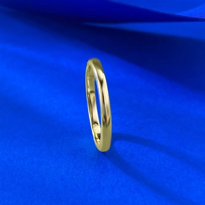 Macro shot of polished S925 sterling silver ring inner band with hallmark engraving