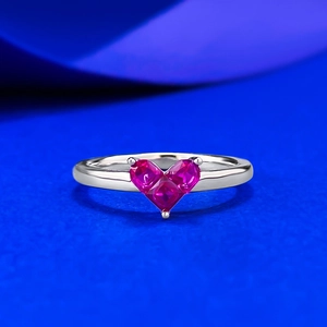 925 Sterling Silver Mini Heart Ring For Women Sparkly Rhinestone Inlaid Fashion Light Luxury Romantic Heart Shaped Finger Ring Jewelry Gift