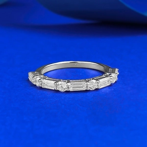 Bague Anneau en Argent Sterling 925 Avec Strass pour Femmes Design Géométrique Minimaliste Couronne Bijoux de Mode Quotidienne