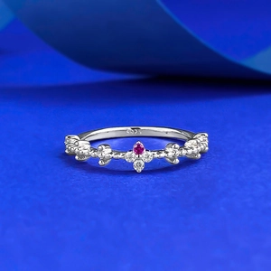 Bague en Argent Sterling S925 Rose Blanc Strass Couronne Géométrique Bague pour Femme Bijoux de Mode Minimaliste Vintage