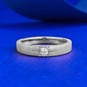 Simple 925 Sterling Silver Hexagram Ring For Women Brushed Textured Single Rhinestone Star Minimalist Jewelry Finger Ring Gift