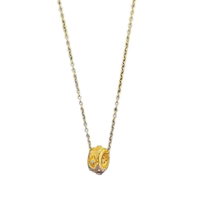 Halskette mit gebürstetem vergoldetem S925-Silber-Sternanhänger und funkelndem Stein