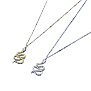 Collier serpent étincelant en argent S925 avec pendentif serti de zircons marquises