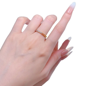 Eleganter S925 Silberring mit buntem Regenbogen-Edelstein-Farbverlauf für Damen
