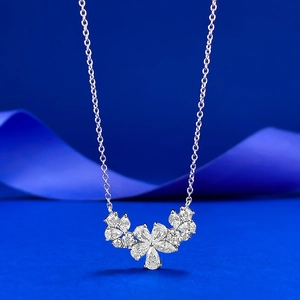 Luxus 925 Sterlingsilber Gänseblümchen Blume Anhänger Halskette Mit Weißem Strass Eingelegt Verstellbare Kette Damen Schmuck