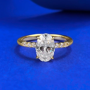 925 Sterling Silver Oval Cut Rhinestone Ring For Women Minimalist Pigeon Egg Design Ins Style Stackable Fashion Jewelry