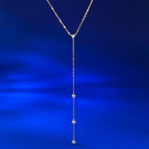 S925 Sterlingsilber Y-Förmige Quaste Halskette Für Damen Minimalistisch Zierlich Strass Eingelegt Lariat Schlüsselbeinkette Schmuck Geschenk