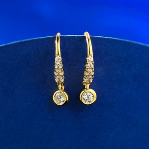 Orecchini a Cerchio a Forma di U in Argento Sterling 925 con Strass Orecchini Circolari Semplici Geometrici con Perno in Argento 925 Gioielli Moda Donna