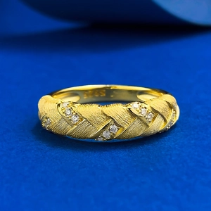 Vintage S925 Sterling Silver Wheat Ear Braided Ring For Women Men Luxurious Rhinestone Inlaid Open Finger Ring Fashion Jewelry