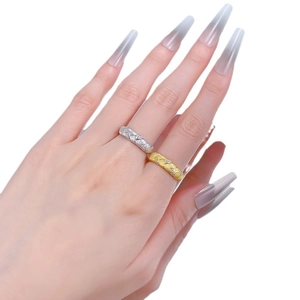 Braided S925 silver wheat rings in gold and silver finish with sparkling zircons