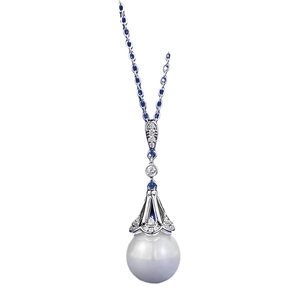 S925 sterling silver shell pearl necklace featuring a hollow hollowed-out dreamcatcher pendant